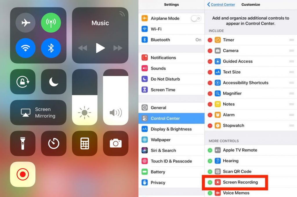 how to enable control center iphone 11