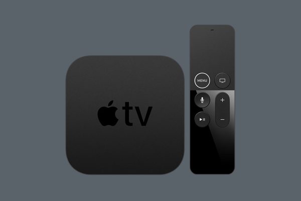 Apple TV 4K first-generation A1842 with its original black remote